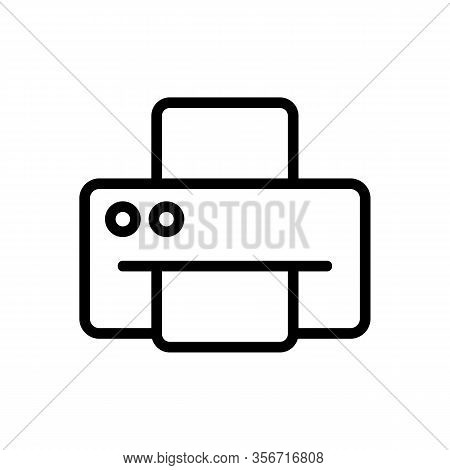 The Inkjet Printer Icon Vector. The Inkjet Printer Sign. Isolated Contour Symbol Illustration