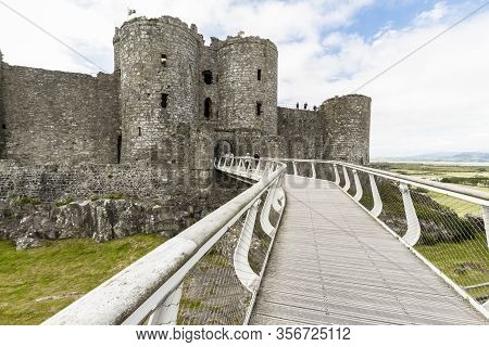 Editorial, Entrance Bridge To Harlech Castle