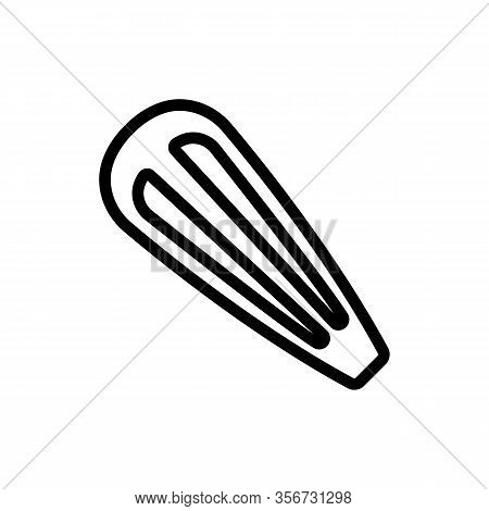 Beautiful Barrette For The Hair Icon Vector. Beautiful Barrette For The Hair Sign. Isolated Contour 