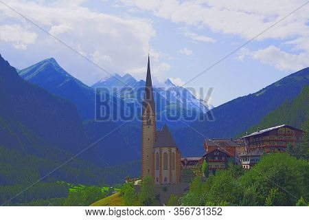 Summer landscape of Heiligenblut village in Austria, Europe
