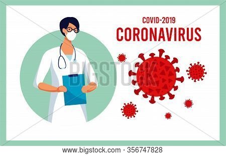 Coronavirus In China. Novel Coronavirus 2019-ncov Concept Illustration, Global Pandemic, An Epidemic