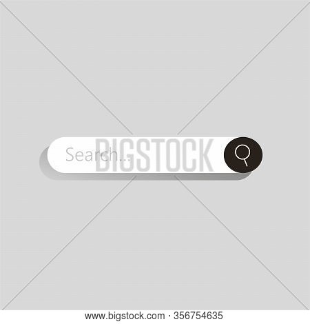 Browser Window With Search Input Filed Illustration On Grey Background