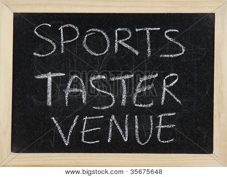 Assaggiatore sportivo.