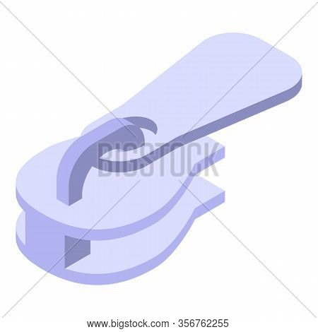 Lock Zipper Pull Icon. Isometric Of Lock Zipper Pull Vector Icon For Web Design Isolated On White Ba