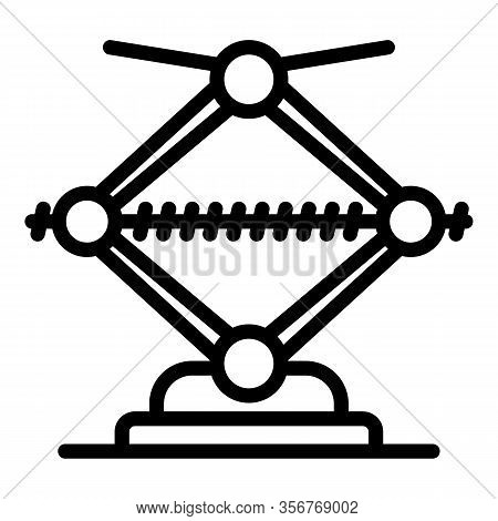 Repair Jack Screw Icon. Outline Repair Jack Screw Vector Icon For Web Design Isolated On White Backg