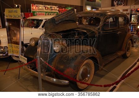 Pasay, Ph - Nov 27: 1937 Plymouth P3 At Manila Auto Salon On November 27, 2011 In Smx Convention Cen
