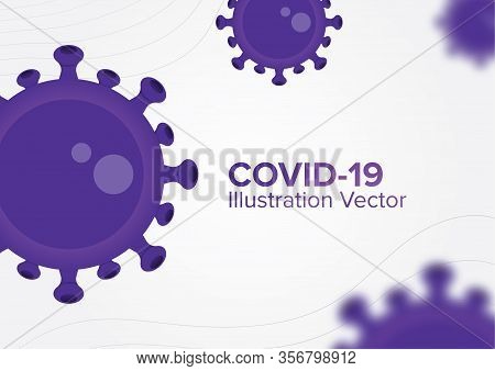 Illustration Of Coronavirus In Vector Purple Version
