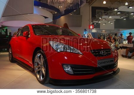 Pasay, Ph - Aug. 19: Hyundai Genesis Coupe At 3rd Philippine International Motor Show On August 19, 