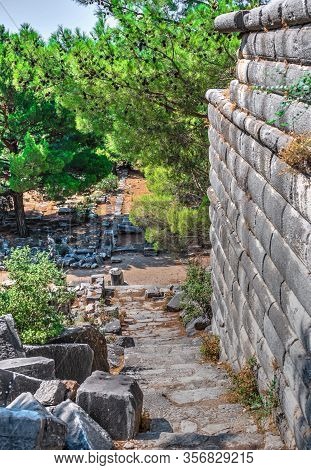 Ancient Greek City Priene On The Western Coast Of Turkey