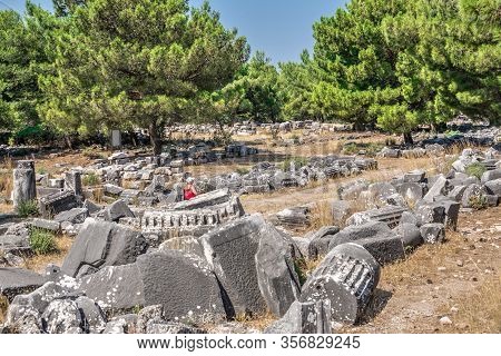 Ancient Greek City Priene On The Western Coast Of Turkey