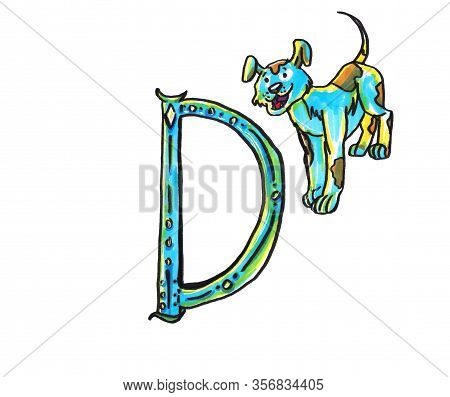 Abc Letters Design. Education Concept Illustration. Letter D.