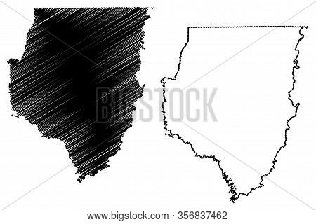 Dixie County, Florida (u.s. County, United States Of America,usa, U.s., Us) Map Vector Illustration,