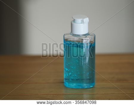 Hand Sanitizer, Gel Alcoholic Mixture With Gelatin In Clear Plastic Bottle, Washing Clean Dirty To P