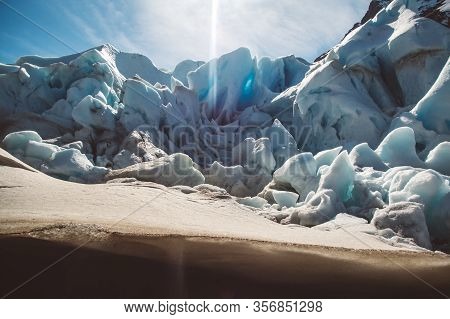 Beautiful Scenery On The Mountains And The Glacier Svartisen Landscape In Norway Scandinavian Nature