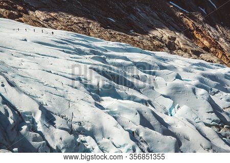 Beautiful Scenery On The Mountains And The Glacier Svartisen Landscape In Norway Scandinavian Nature