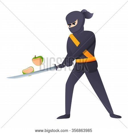 Japanese Assassin Icon. Cartoon Of Japanese Assassin Vector Icon For Web Design Isolated On White Ba