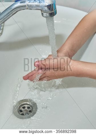 Wash Hands With Soap. Coronavirus Protect. Covid-2019 Prevention