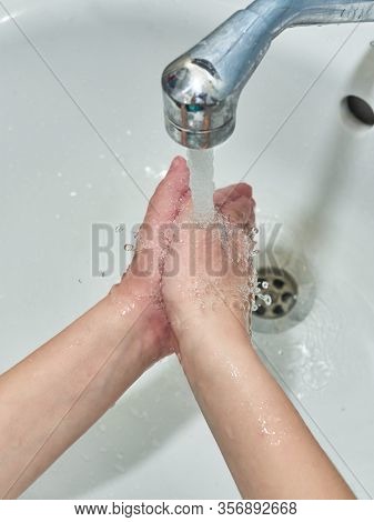 Wash Hands With Soap. Coronavirus Protect. Covid-2019 Prevention