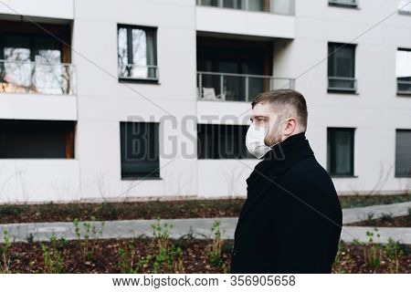 Young Man During Coronavirus Global Epidemic And Quarantine