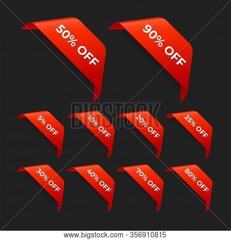 Stickers. Sale Tags. Fire Discounts. Black Style.