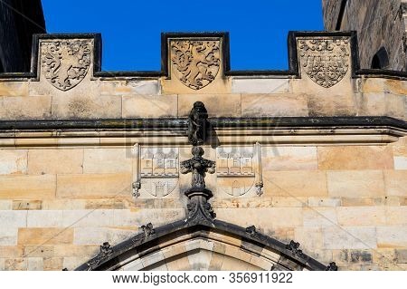 Lesser Town Bridge Tower On Charles Bridge In Prague, Czech Republic, Sunny Day