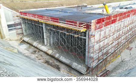 Highway Construction Site View. Civil Engineering