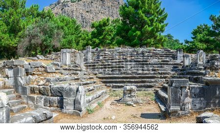 The Bouleuterion In Ancient Priene Ruins, Turkey
