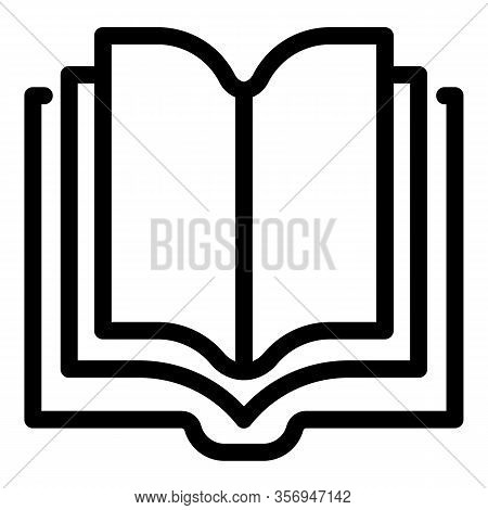Multi Page Book Icon. Outline Multi Page Book Vector Icon For Web Design Isolated On White Backgroun