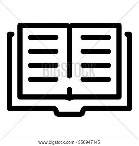 Exercise Book Icon. Outline Exercise Book Vector Icon For Web Design Isolated On White Background