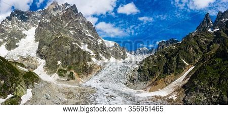 Caucasus Mountains On The Border Of Russia And Georgia. Chalaat Pass And Very Beautiful View Of The 