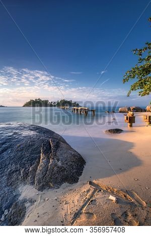 Panorama Beach And Rock Formation Photos At Berhala Island Kepulauan Riau
