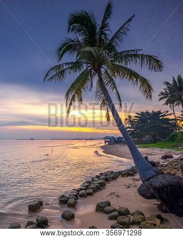 Wonderful Sunset View At Batam Bintan Island Indonesia