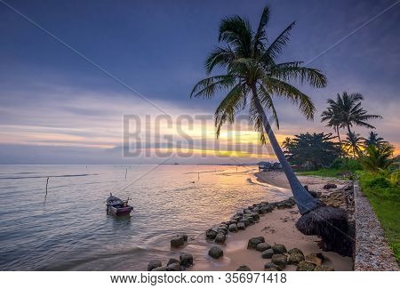 Wonderful Sunset View At Batam Bintan Island Indonesia
