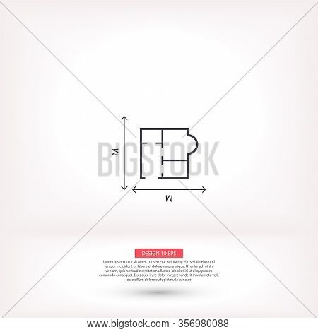 House Size Iconvector Icon , Lorem Ipsum Flat Design