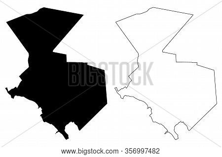 Aktau City (republic Of Kazakhstan, Mangystau Province) Map Vector Illustration, Scribble Sketch Cit