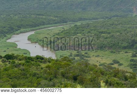 Hluhluwe Imfolozi River In Hluhluwe National Park Nature Reserve South Africa