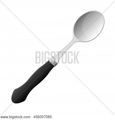 Cartoon Kitchenware Cultery Stainless Spoon Gray Gradient Color