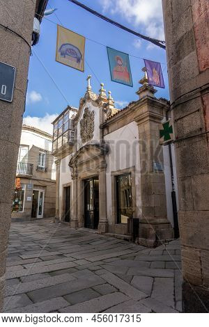 Allariz, Spain - October 22, 2021: Streets Of The Old Town In The Medieval Village Of Allariz, Orens