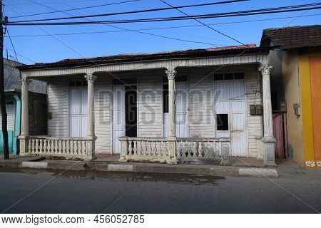 The Old Colorful Houses Of Baracoa, Cuba. High Quality Photo