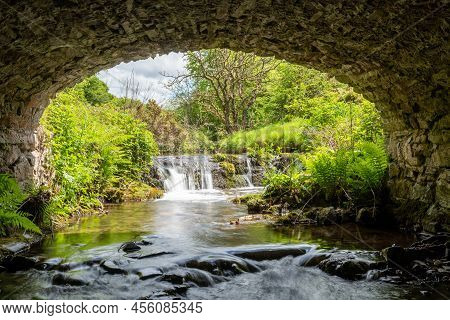 Robbers Bridge In Exmoor National Park