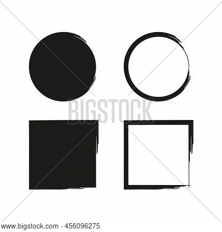 Frame Brush. Black Frame Brush In Modern Style. Edge Frame. Vector Illustration. Stock Image.