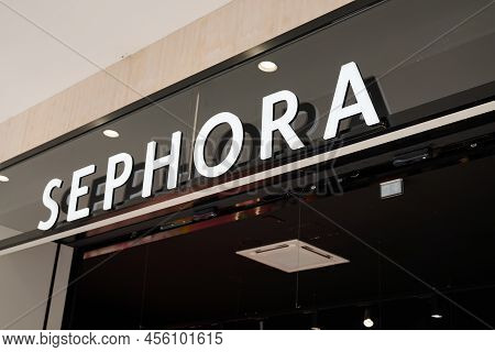 Bordeaux , Aquitaine  France - 05 17 2022 : Sephora Sign Text And Brand Logo On Wall Shop French Bou