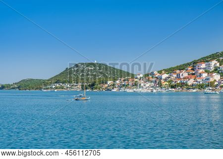 Coastal Town Tisno On Murter Island In Dalmatia, Croatia