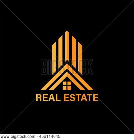 House Logo Design. Illustration Of A Realestate Design Logo