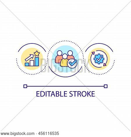 Improve Service Accessibility For Users Loop Concept Icon. Service Development And Growth Abstract I