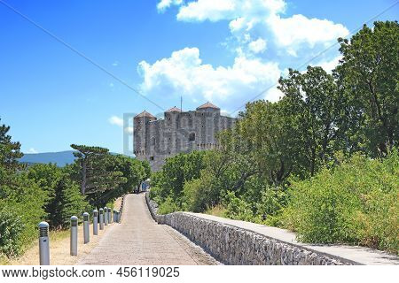 Medieval Fortress Of Nehaj, On The Hill Above Senj, In Croatia.