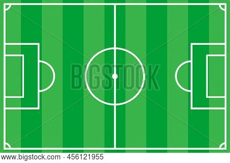Football Field, Green Grass In The Stadium. Background Green Field And White Line. Football Field. F