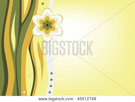 Fondo con flor estilizada
