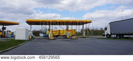Shell Fuel And Gas Station In Katowice, Poland.