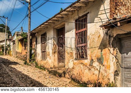 Trinidad, Cuba - July 15 2018 :a Former Spanish Colonial Town Still In The 18th Century With Cobble 